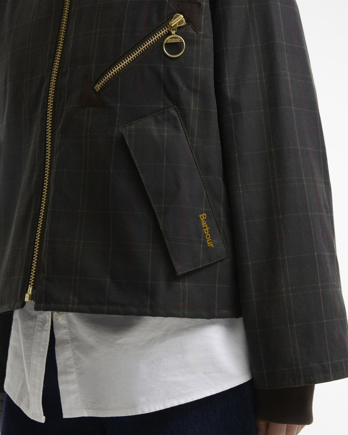 Arlene Checked Waxed Jacket - Classic/Shadow classic