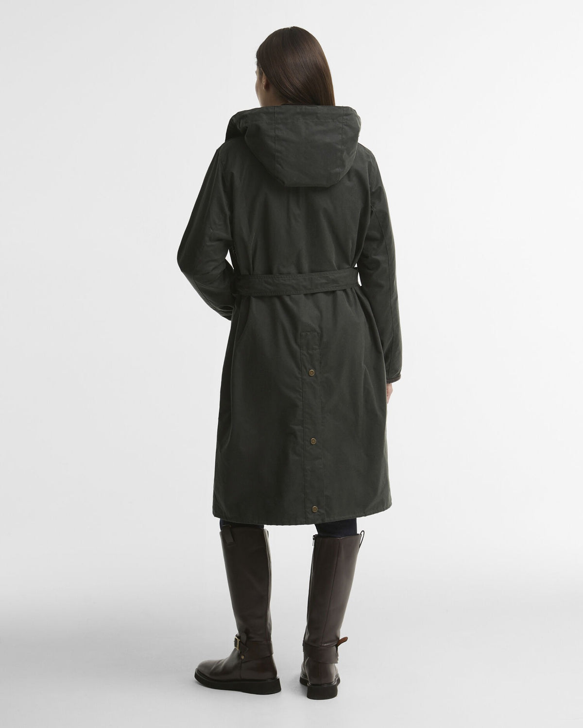 Antoinette Waxed Trench Coat - Sage/Classic