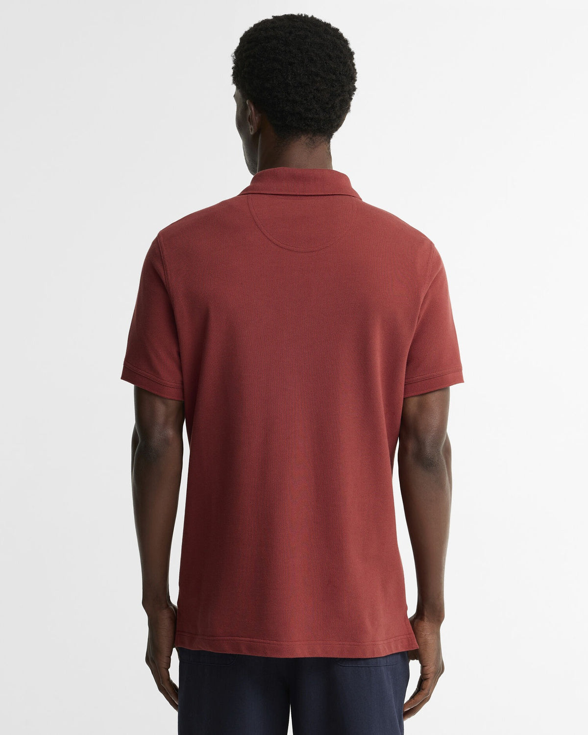 Tartan Pique Polo Shirt - Russet