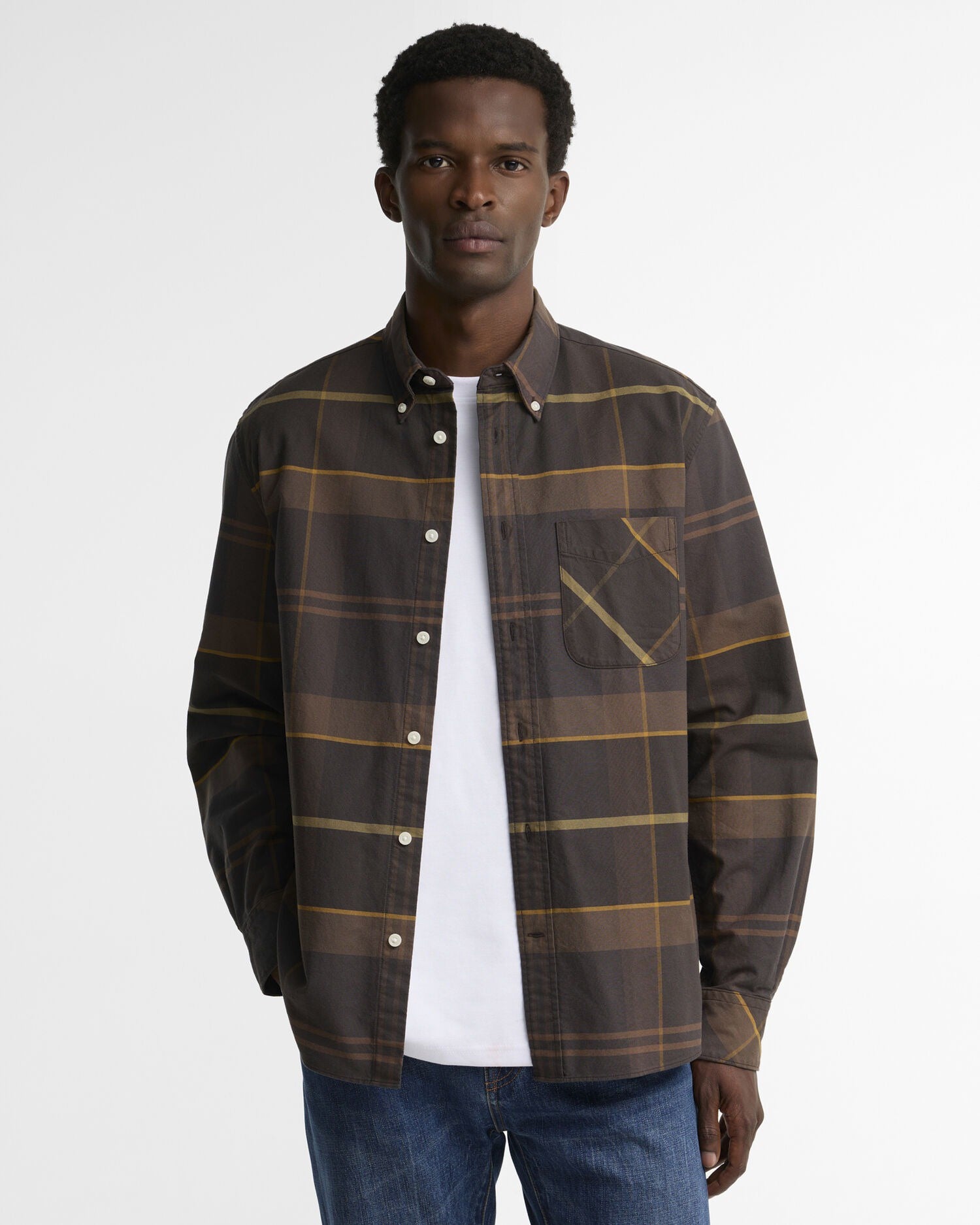 Mineral Tartan Dunoon Authentic-Fit Shirt - Dried Bracken
