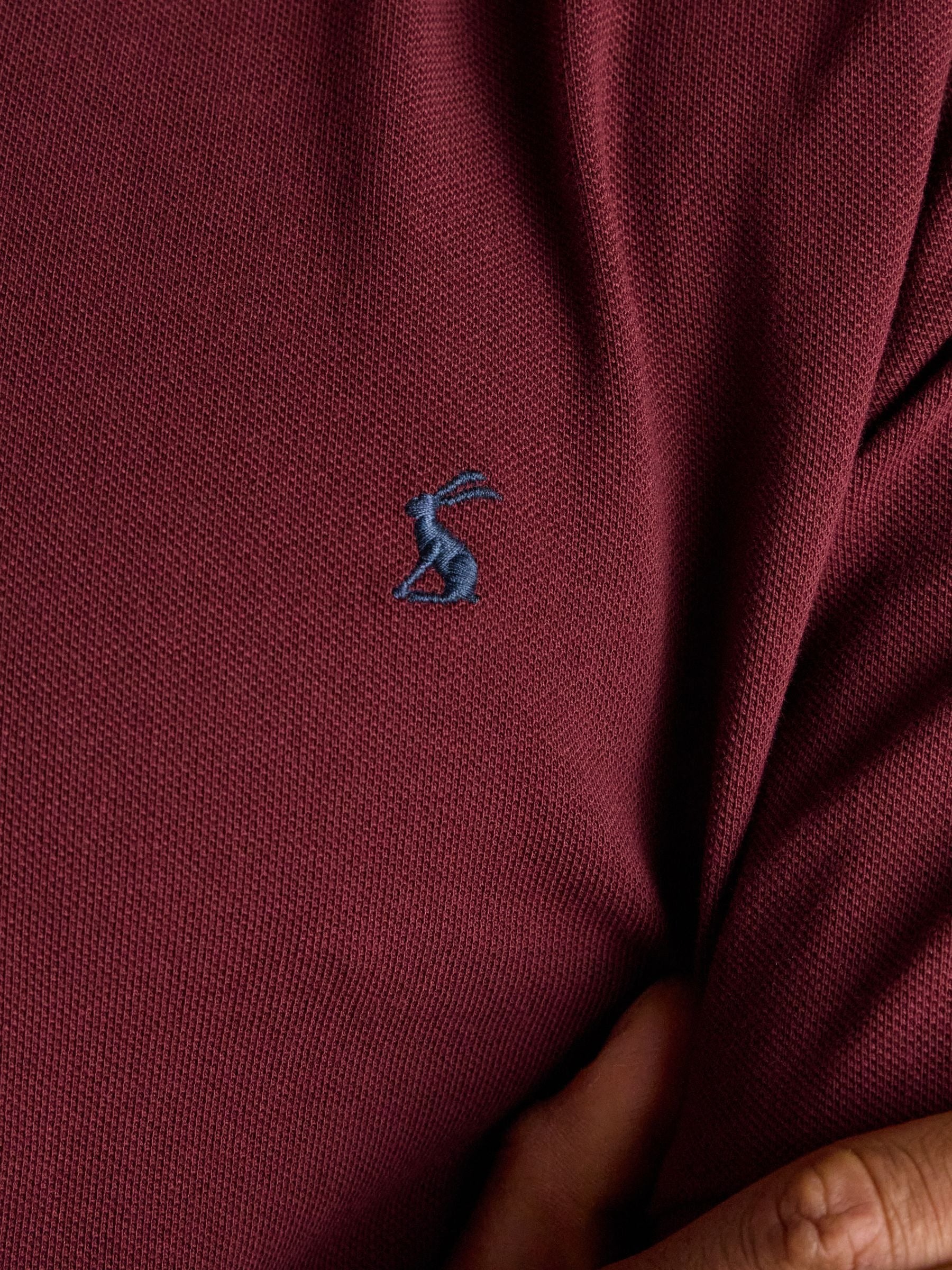 Woody Burgundy Cotton Pique Polo Shirt
