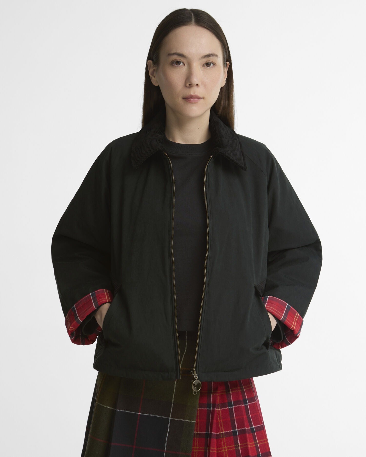 Dawn Reversible Casual Jacket - Black/Cardinal