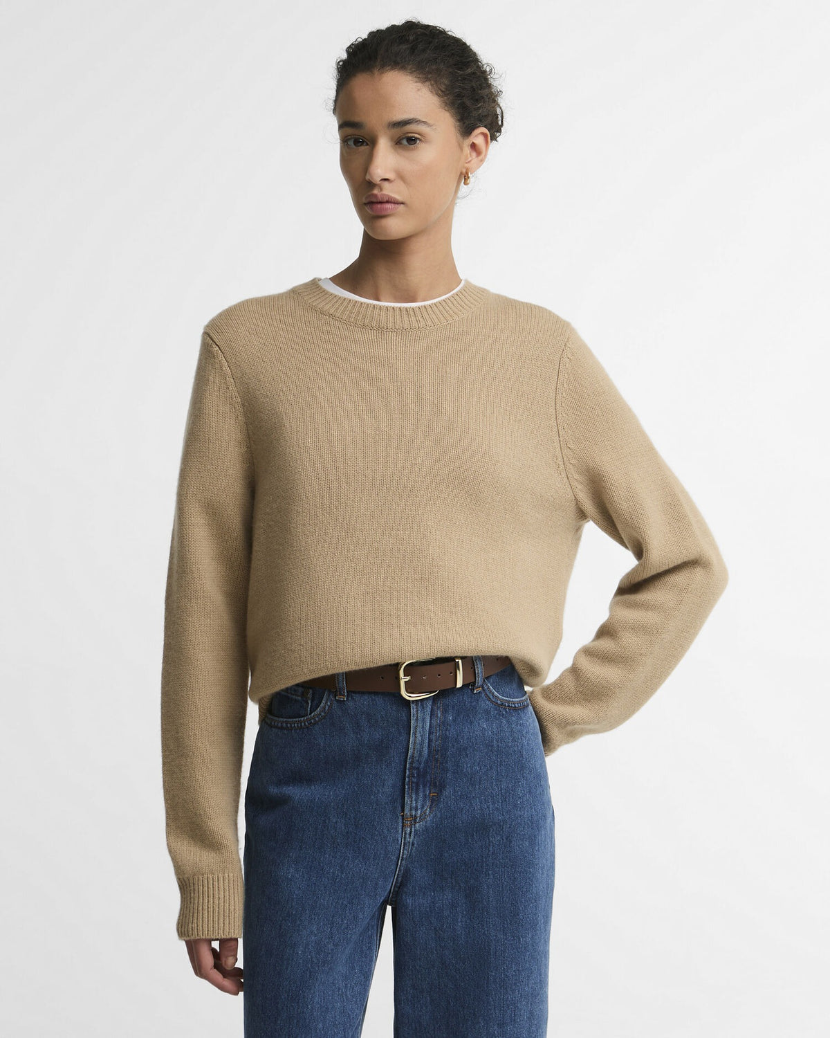 Woodhouse Wool-Cashmere Crew Neck Jumper - Warm Trench