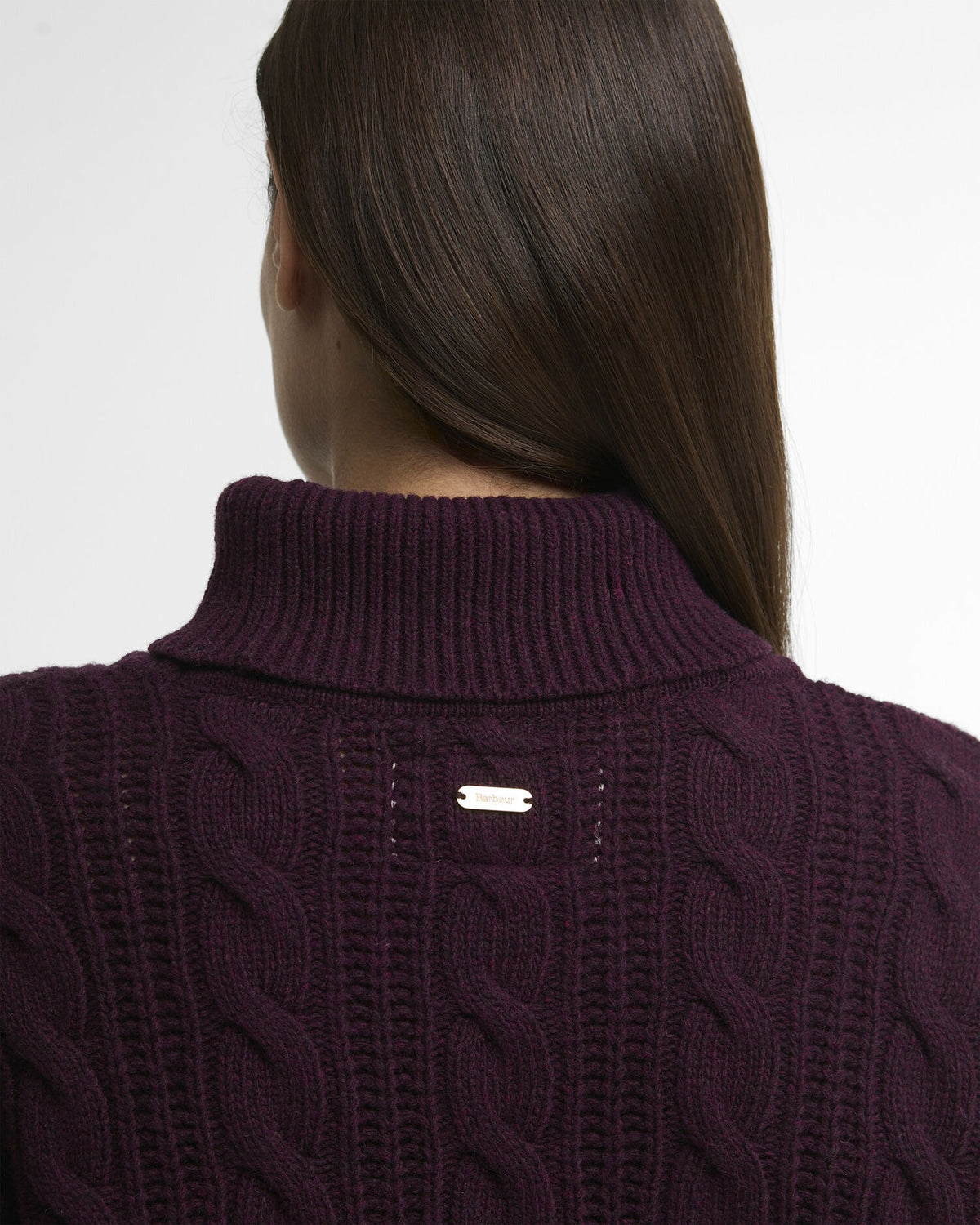 Agatha Wool Cable Knit Rollneck Jumper - Fig