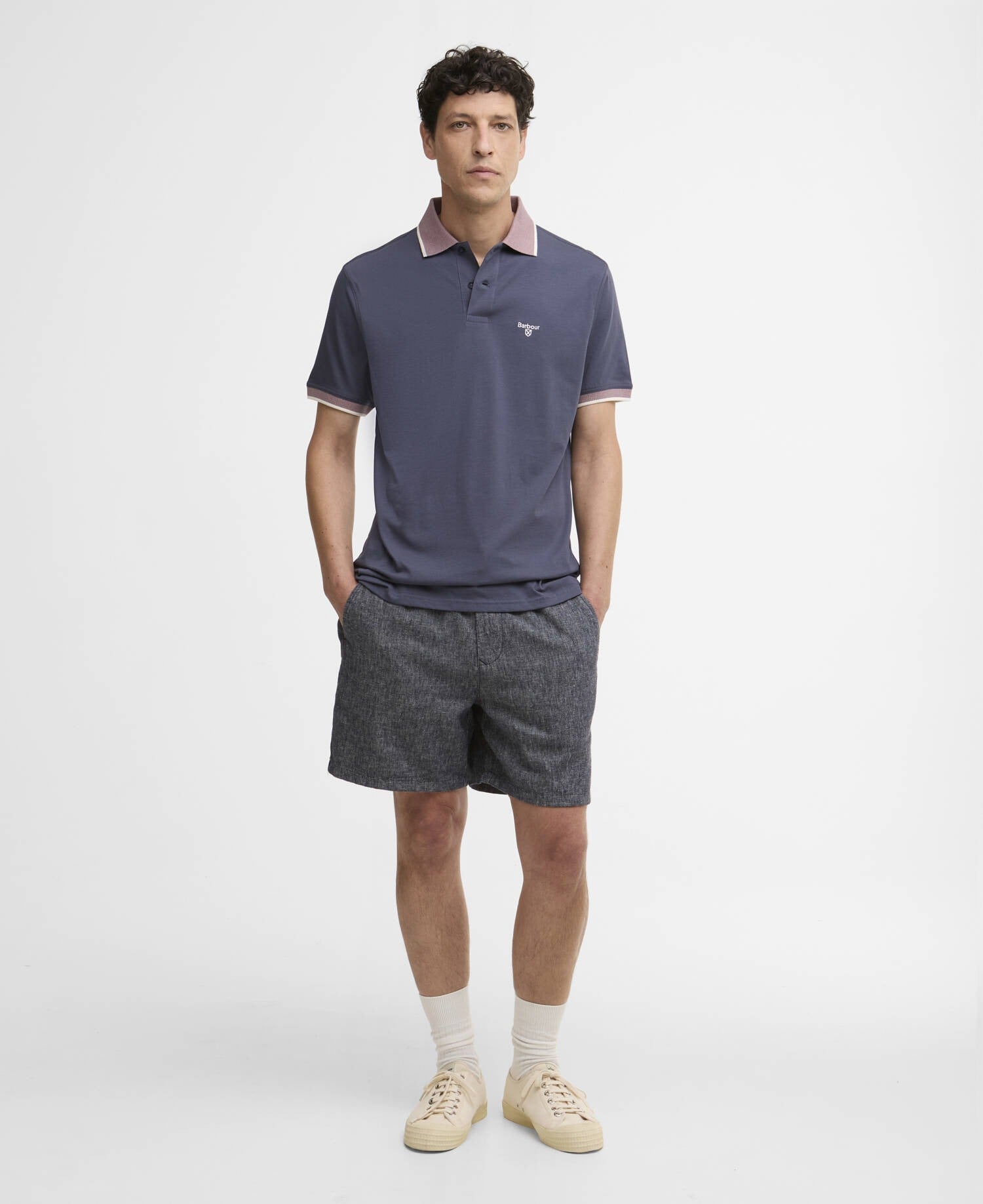 Cornsay Short-Sleeved Polo Shirt - Washed Navy