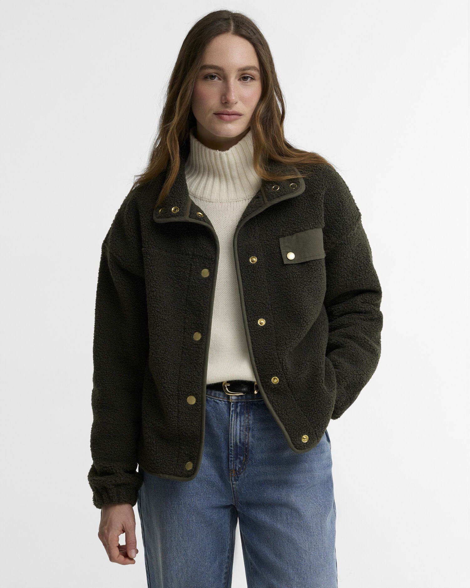 Mabel Fleece Olive
