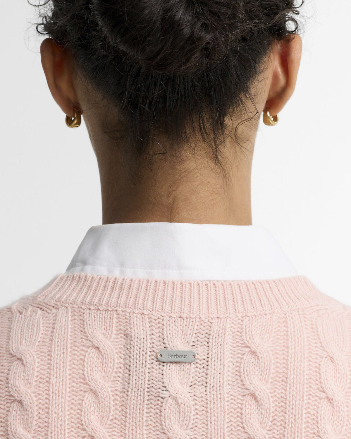 Ashdown Relaxed Wool-Blend Cable-Knit Jumper - Pink Blush