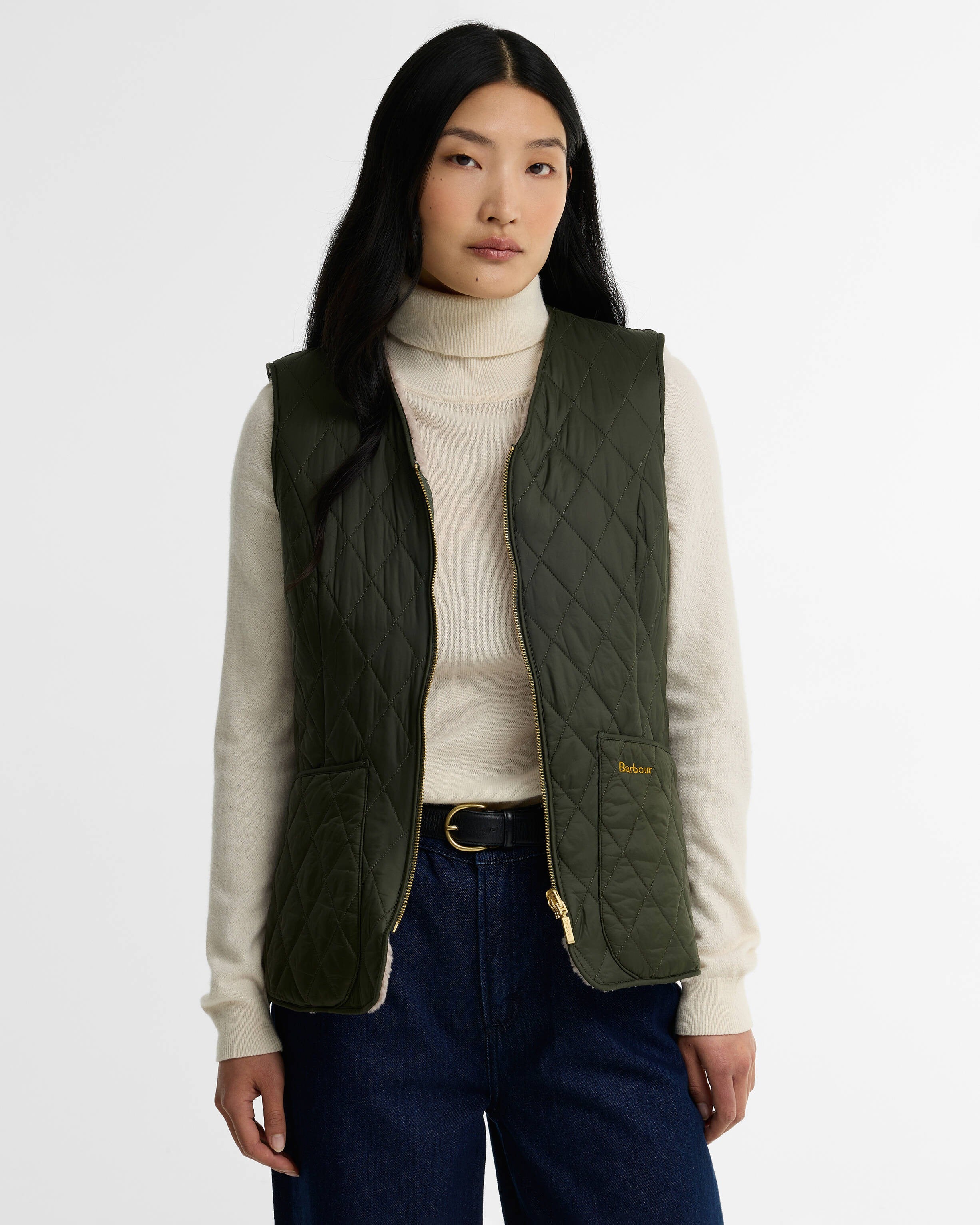 Markenfield Liner - Olive/Natural