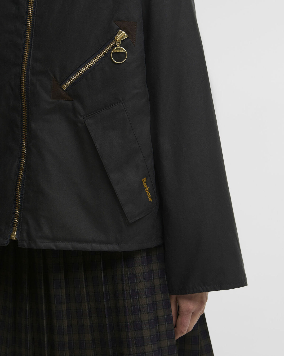 Arlene Waxed Jacket - Navy/Ancient