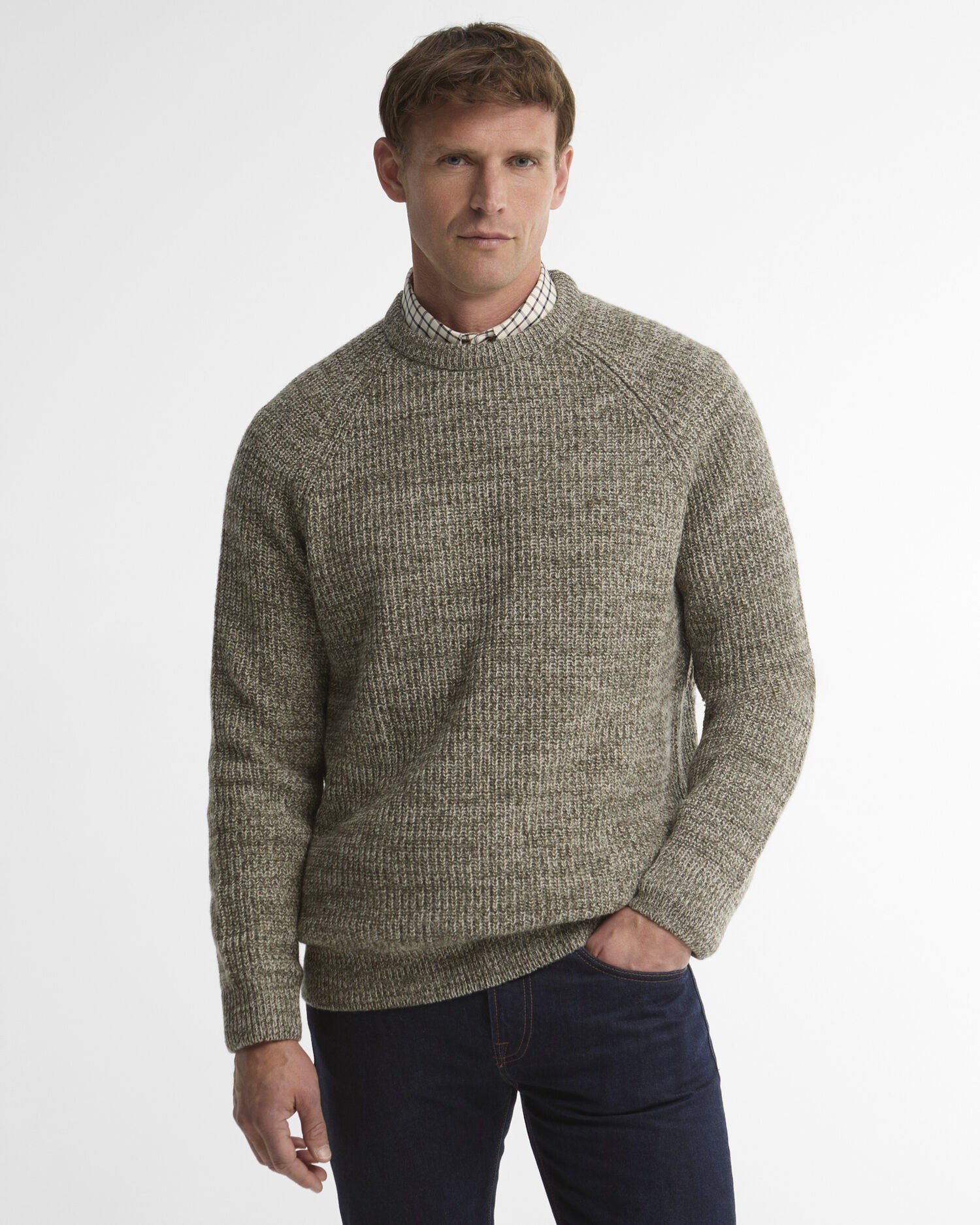 Horseford Crew Neck Jumper - Shadow Green