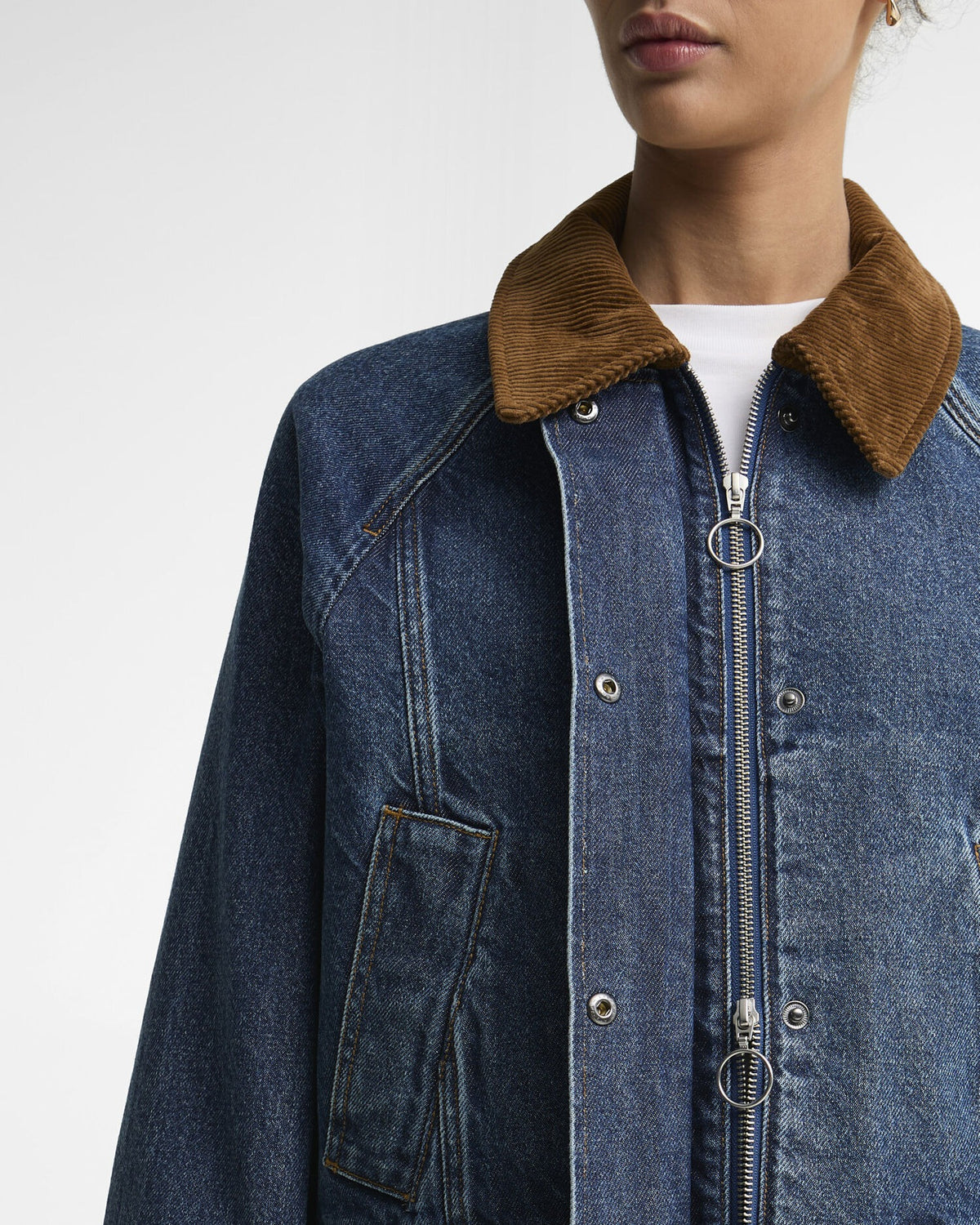Modern Beadnell Denim Jacket - Mid Blue Denim/Classic