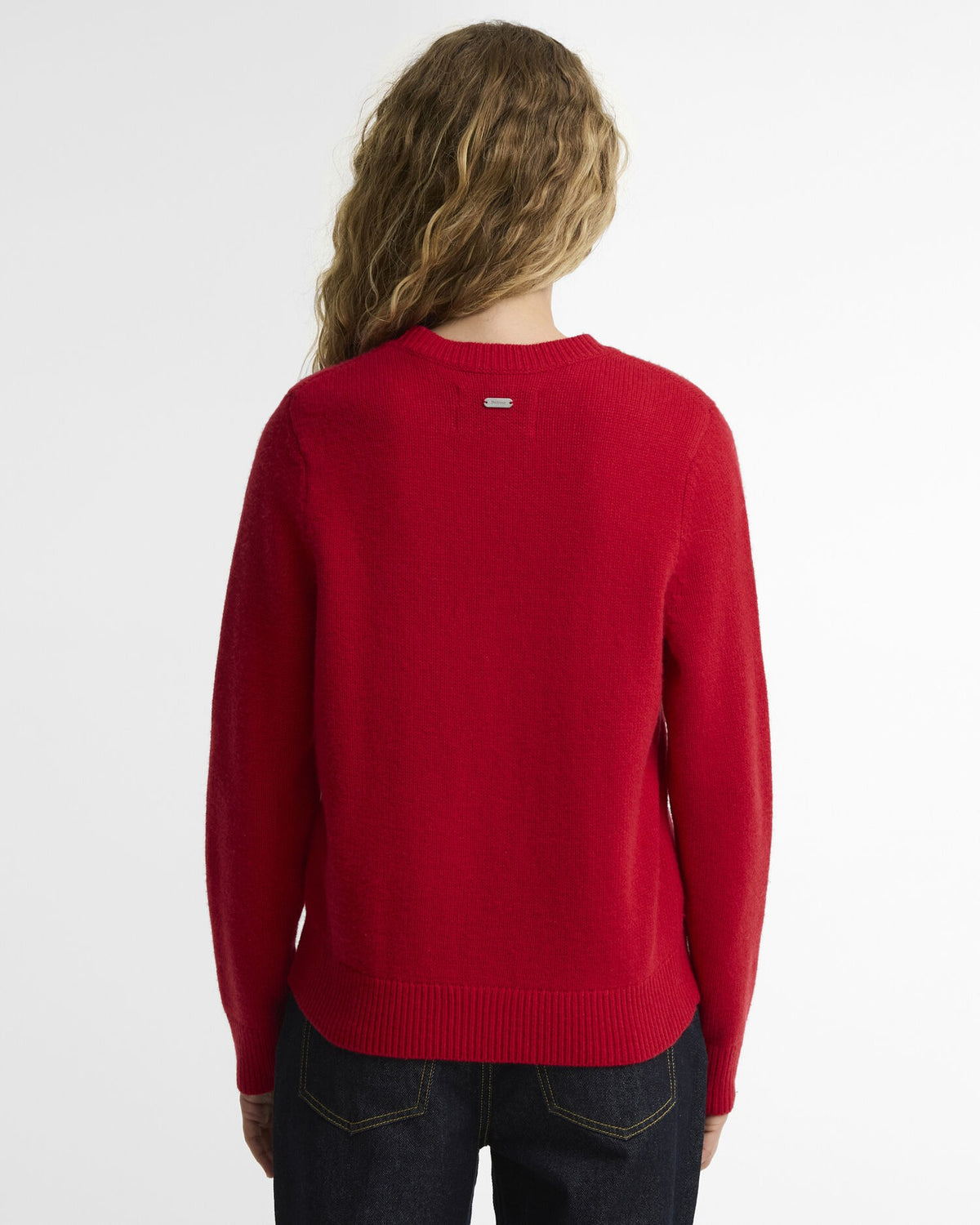Woodhouse Wool-Cashmere Crew Neck Jumper - Crimson