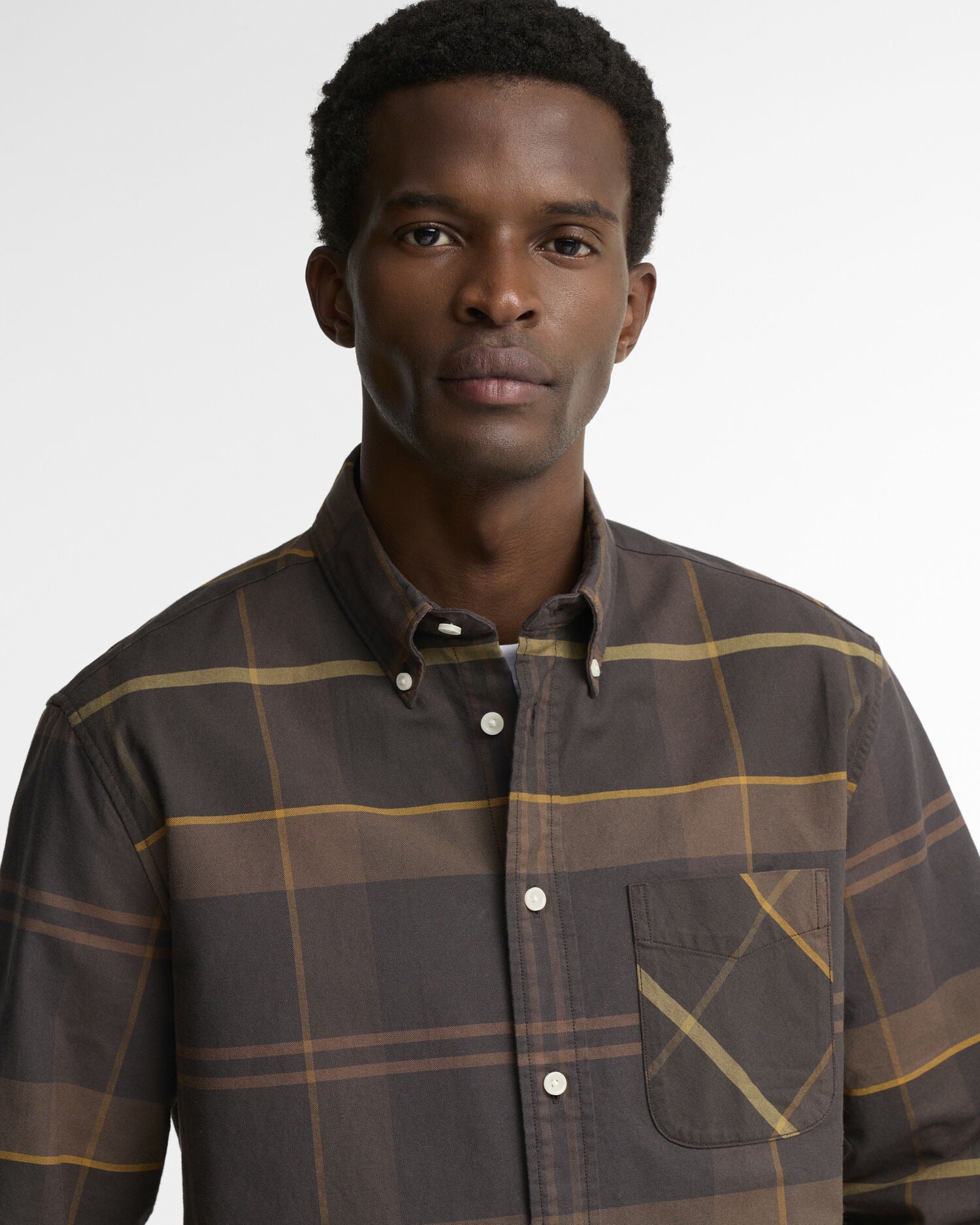 Mineral Tartan Dunoon Authentic-Fit Shirt - Dried Bracken