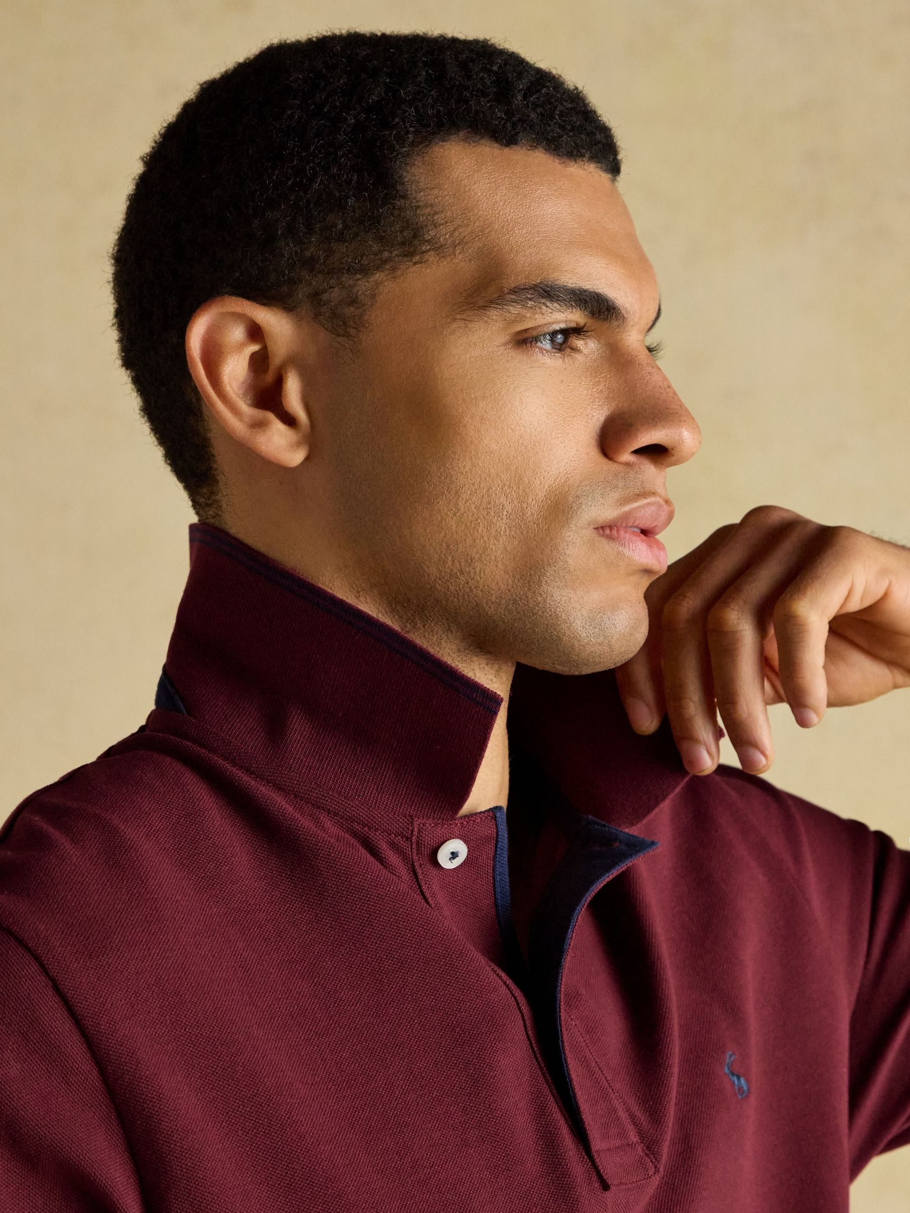 Woody Burgundy Cotton Pique Polo Shirt