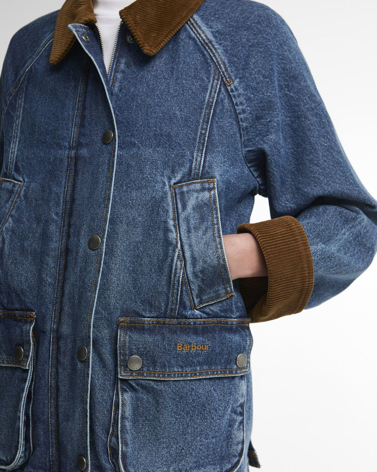Modern Beadnell Denim Jacket - Mid Blue Denim/Classic