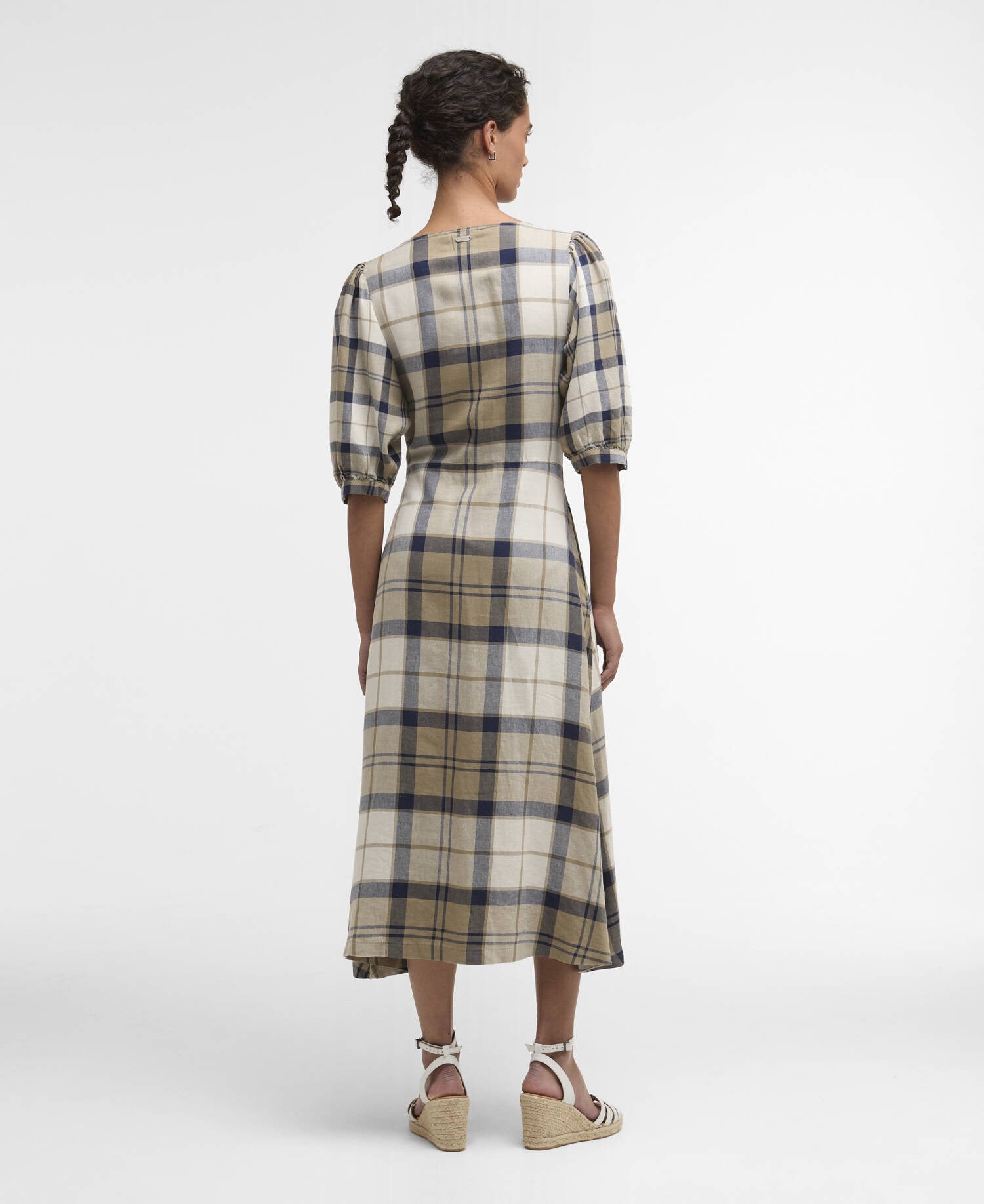 Ballina Midi Dress - Dress Navy Tartan
