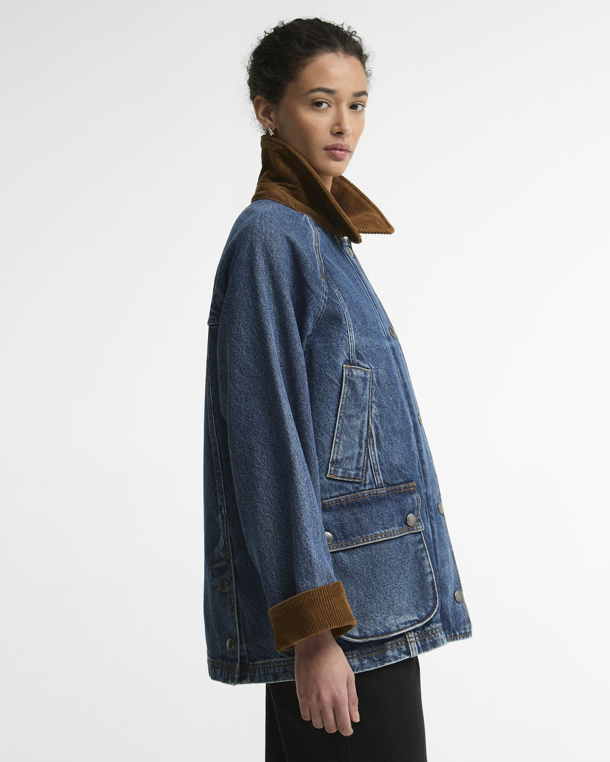 Modern Beadnell Denim Jacket - Mid Blue Denim/Classic