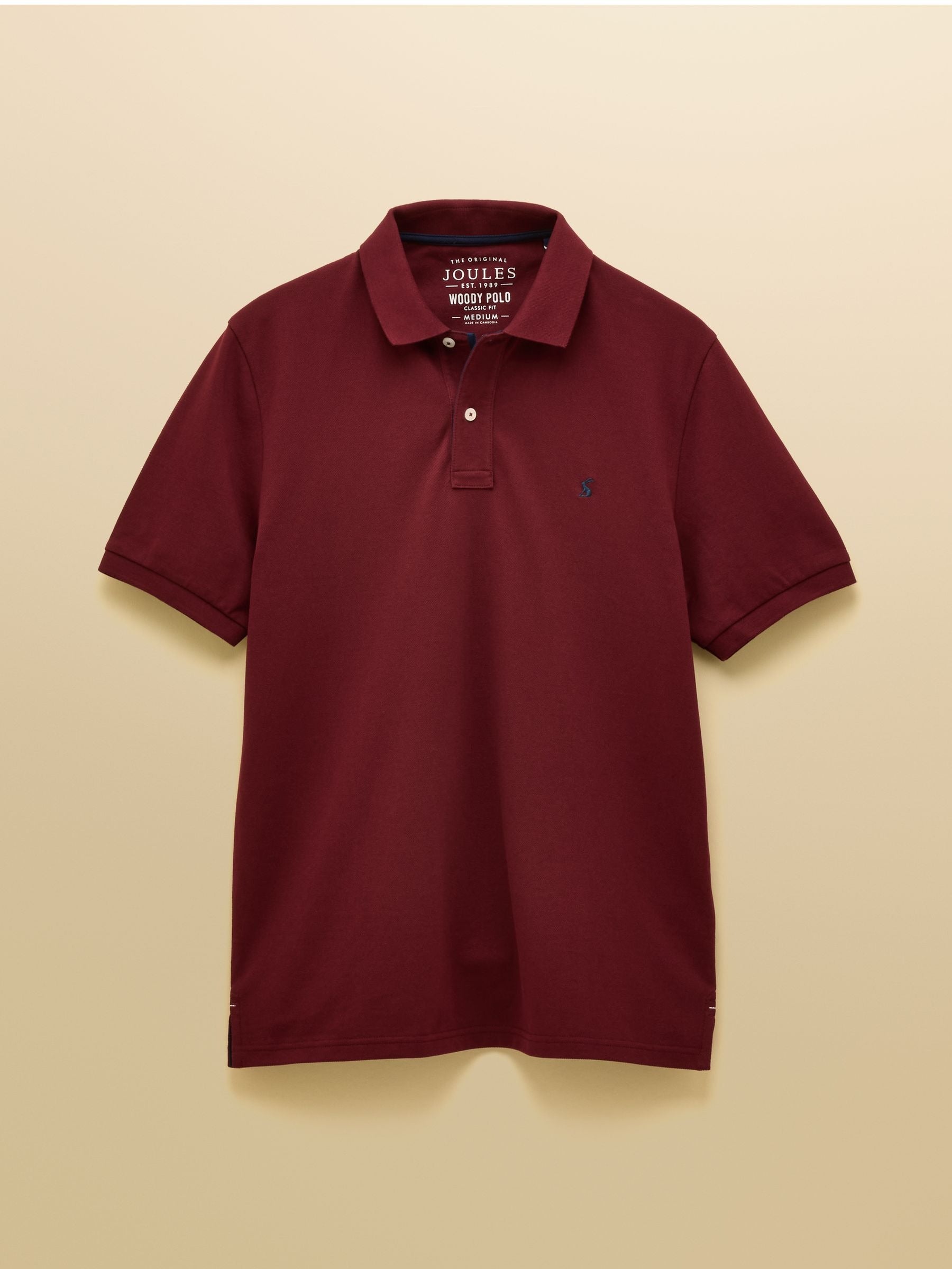 Woody Burgundy Cotton Pique Polo Shirt