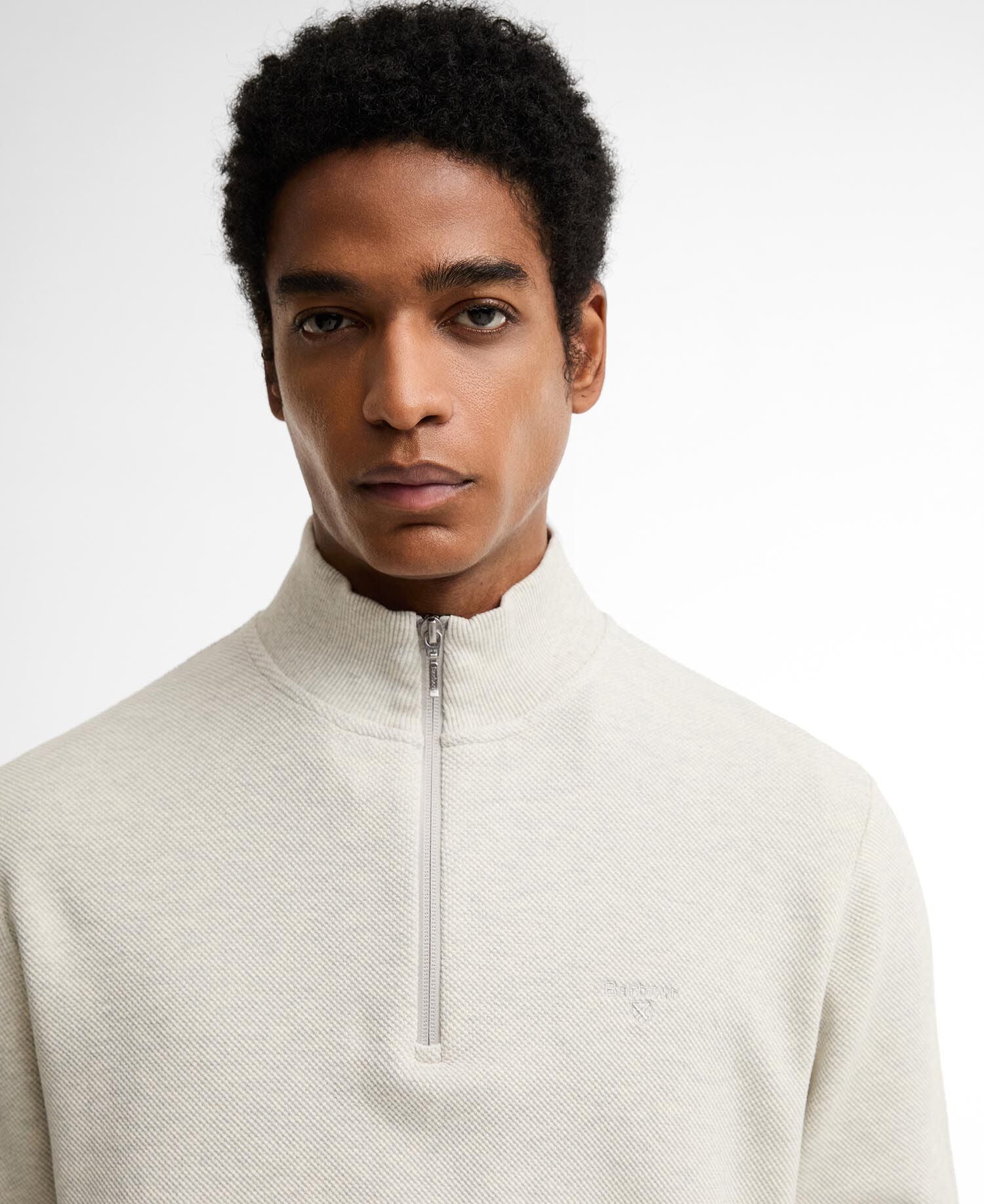 Ravensworth Quarter-Zip Sweatshirt Ecru Marl