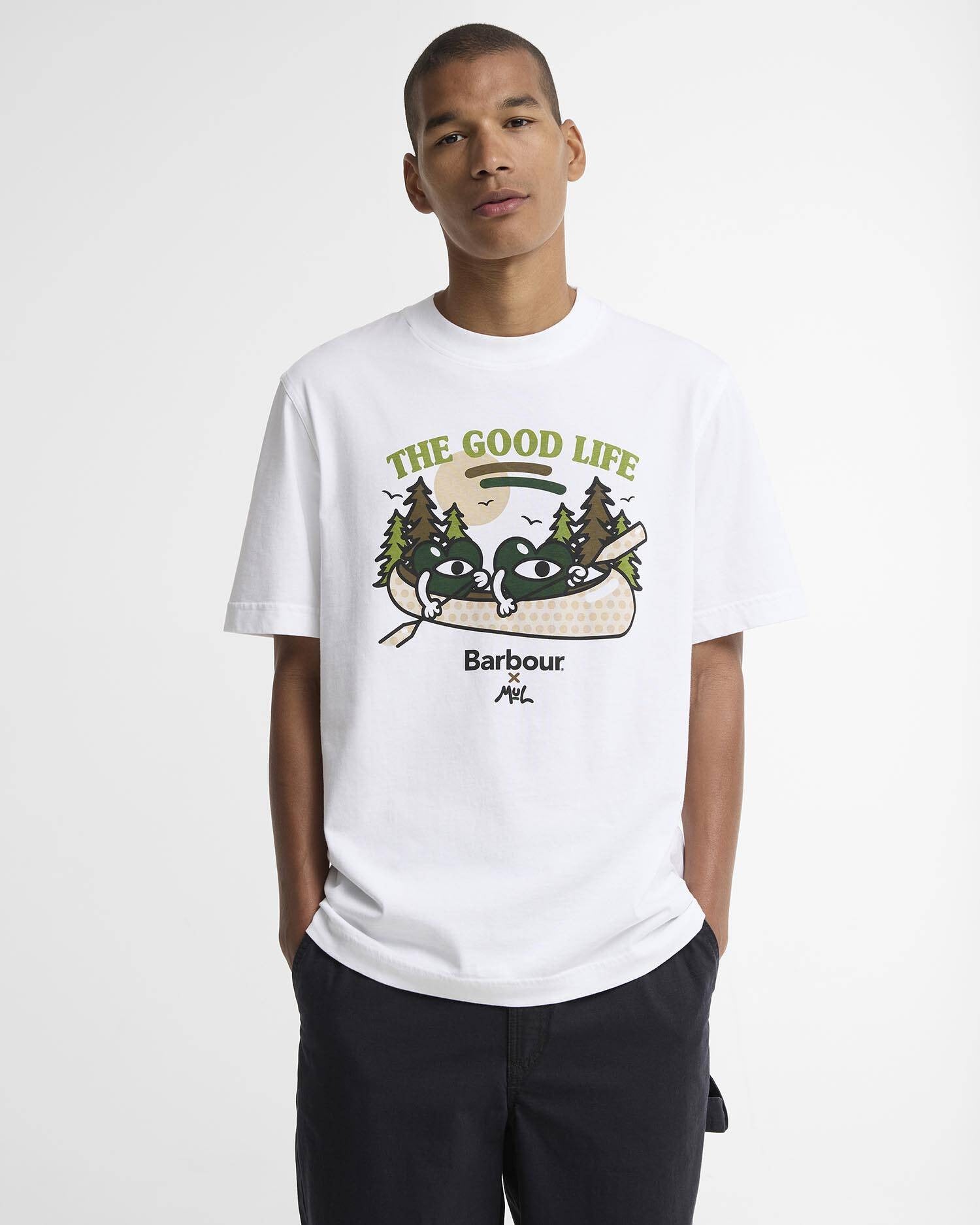 Barbour x Mul Good Life Relaxed T-Shirt White