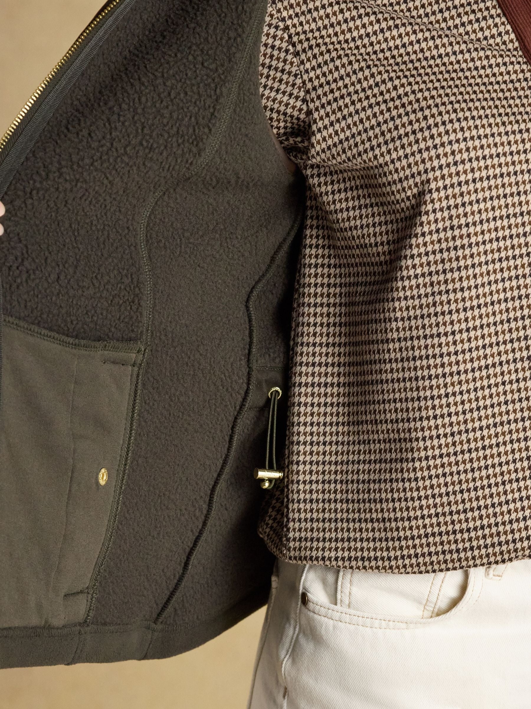 Heritage Khaki Green Regular Fleece Gilet