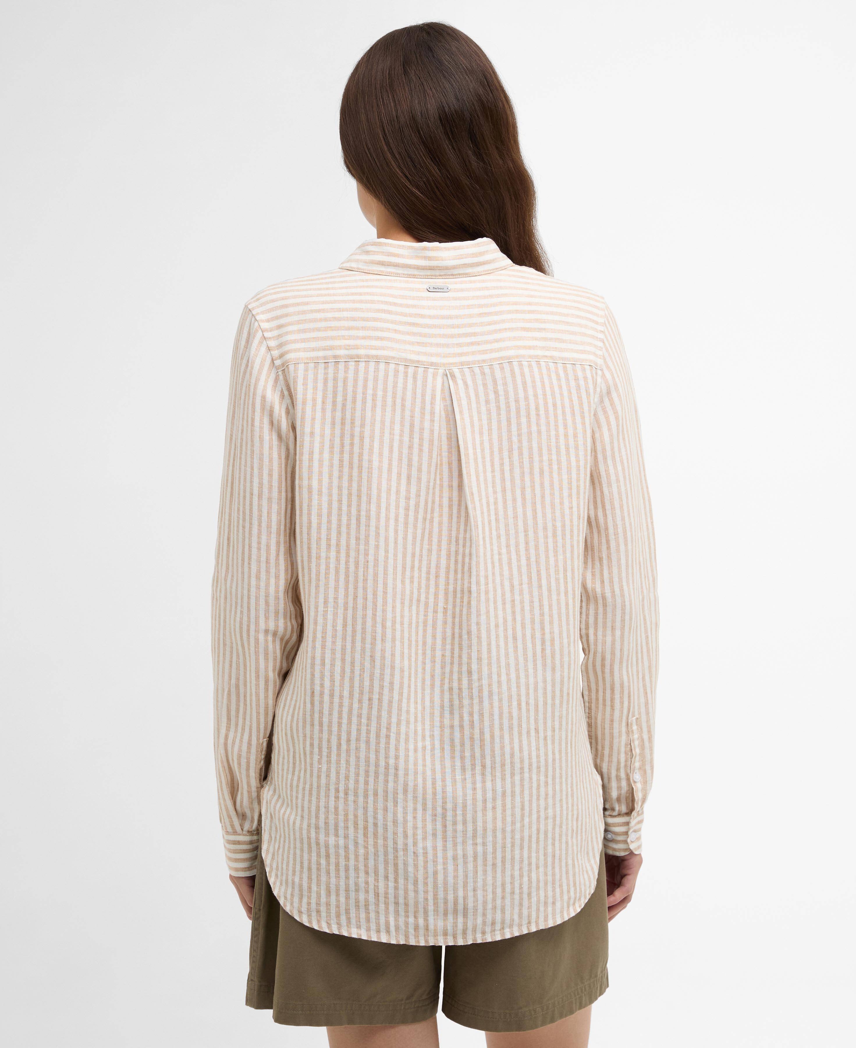 Marine Relaxed Long-Sleeved Shirt - Hessian Stripe