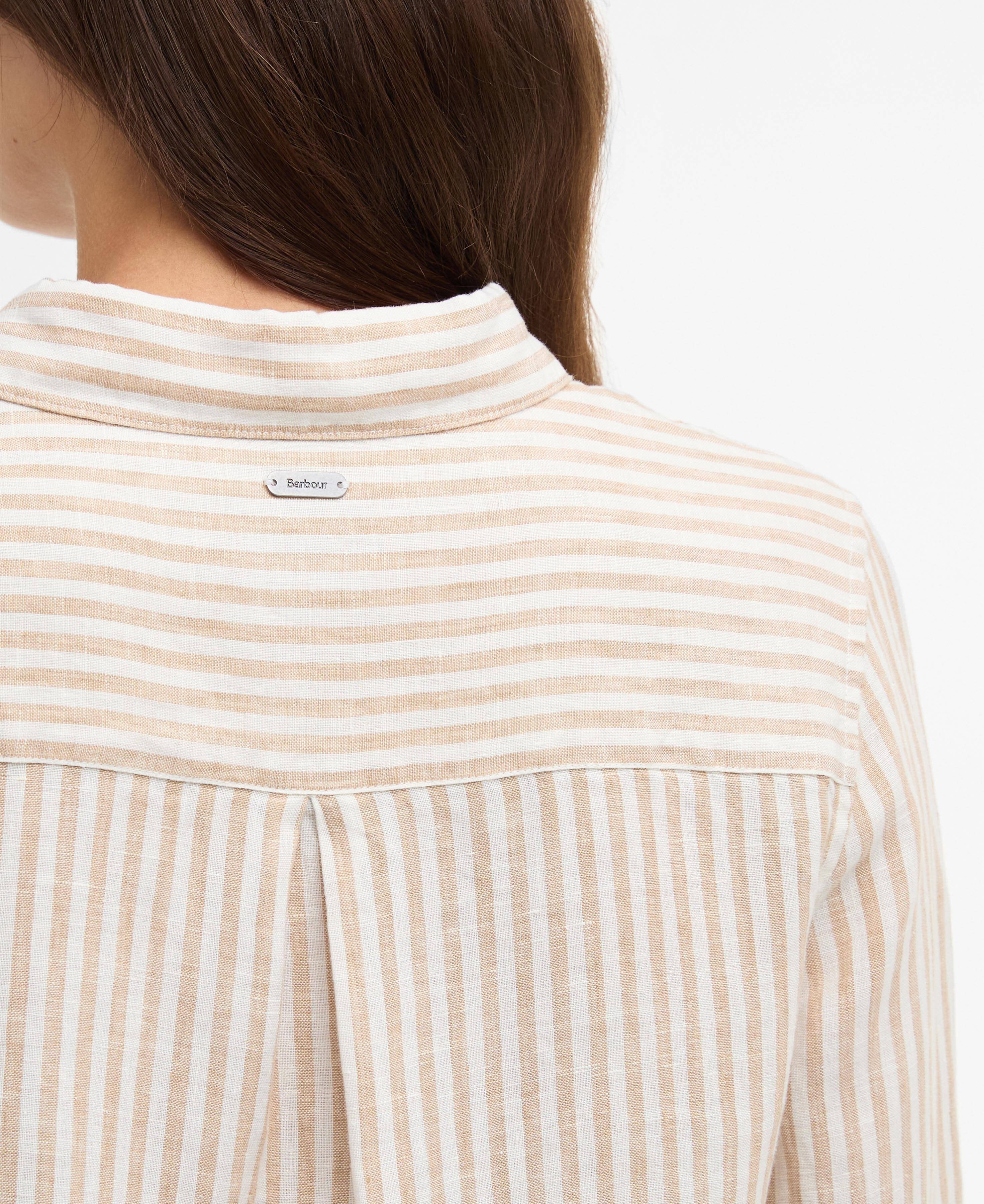 Marine Relaxed Long-Sleeved Shirt - Hessian Stripe