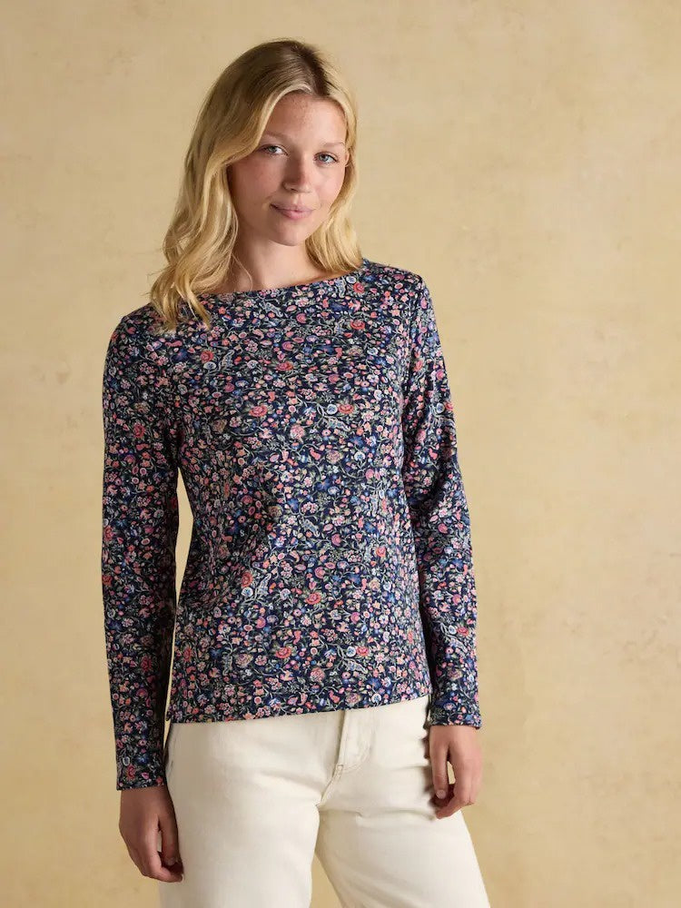 Harbour Multi Boat Neck Printed Top