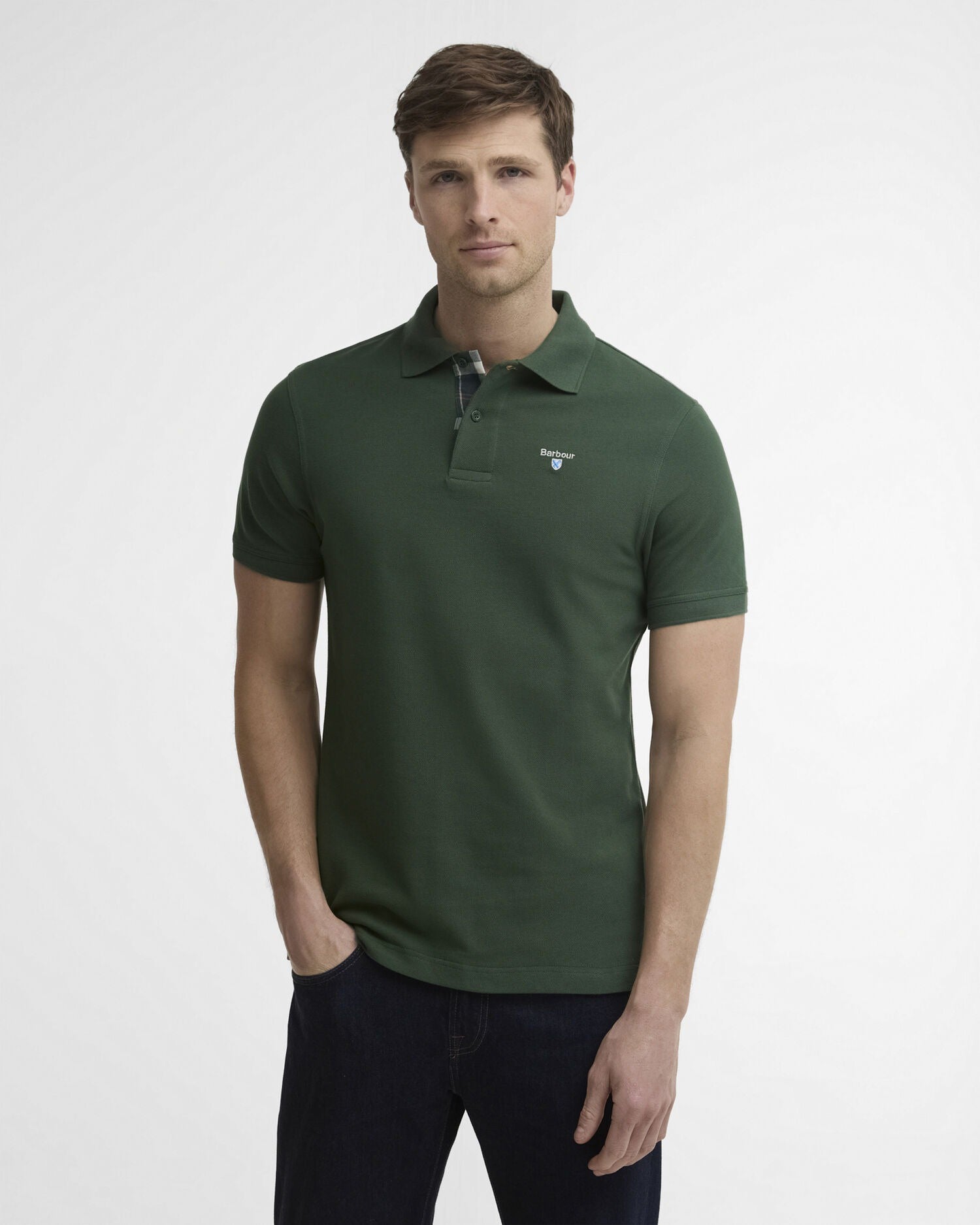Tartan Pique Polo Shirt - Sycamore