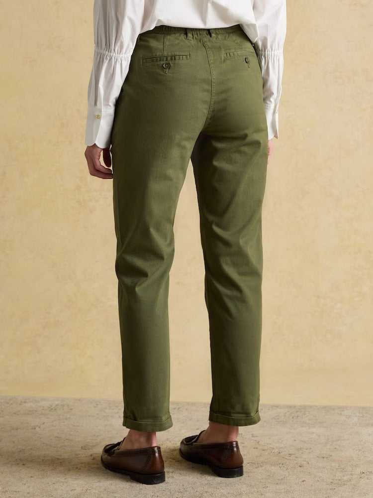 Slim Fit Khaki Green Chino Trousers