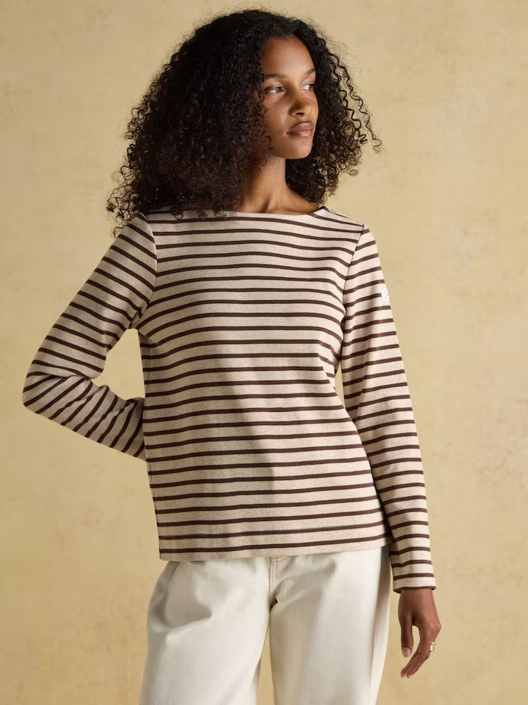 Harbour Neutral Boat Neck Breton Top