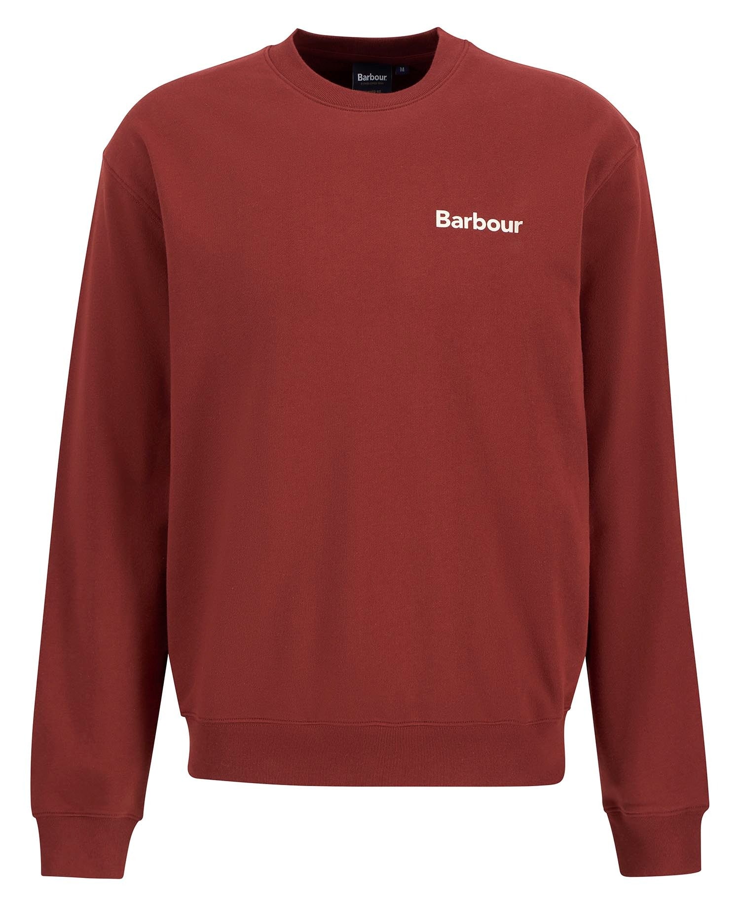 Firbank Relaxed Crew Neck Sweatshirt - Fired Brick