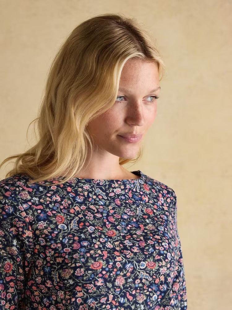 Harbour Multi Boat Neck Printed Top