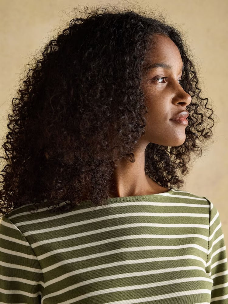 Harbour Green Boat Neck Breton Top