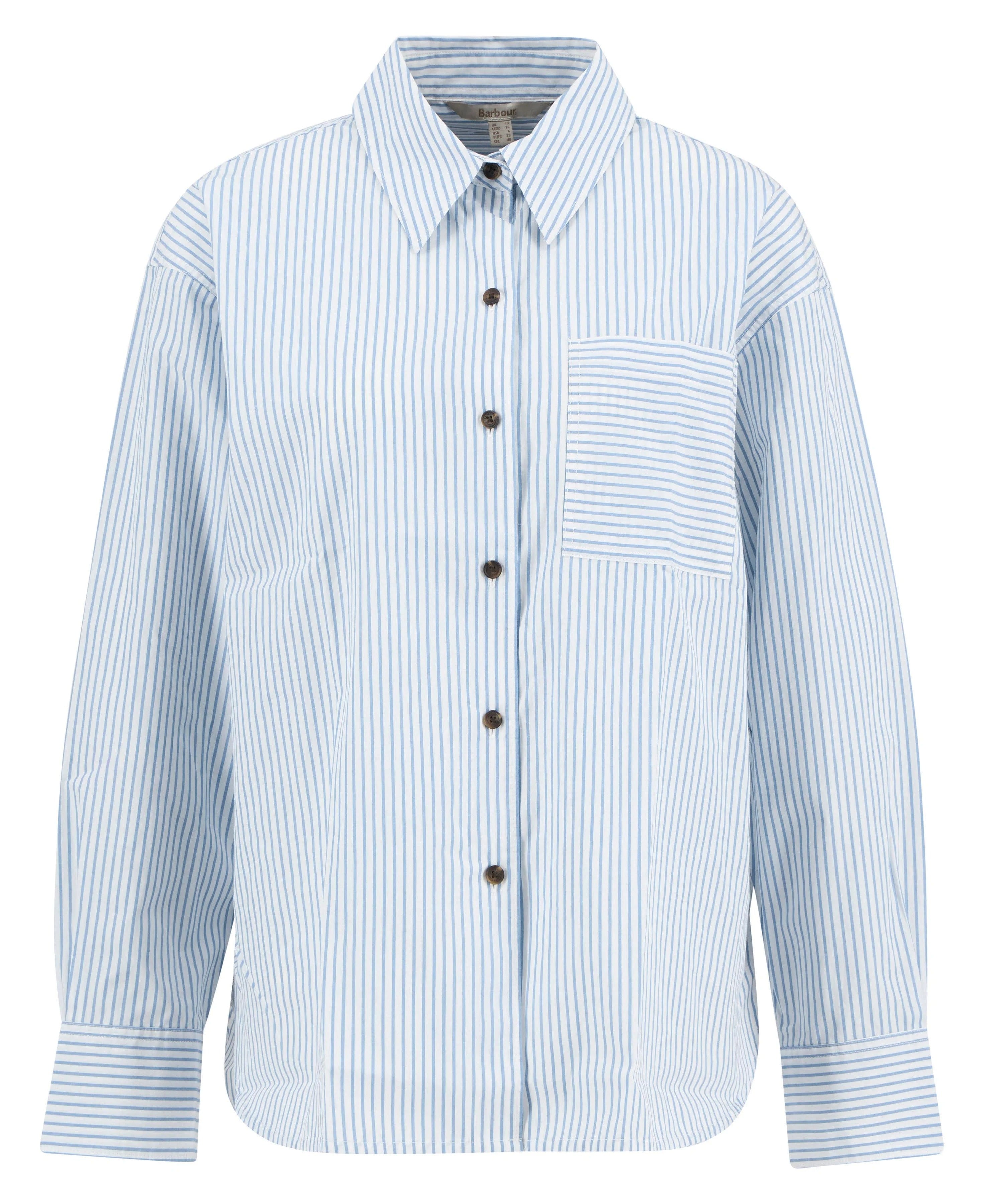 Polly Striped Relaxed Shirt - Chambray Stripe