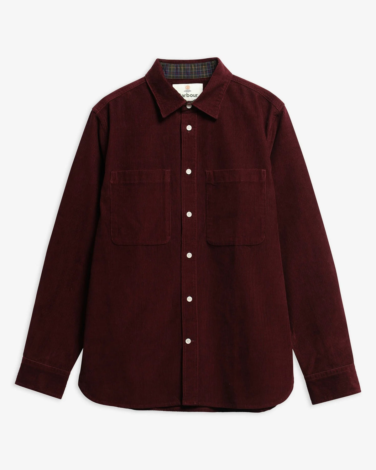 Cord Authentic-Fit Long-Sleeved Shirt - Burgundy