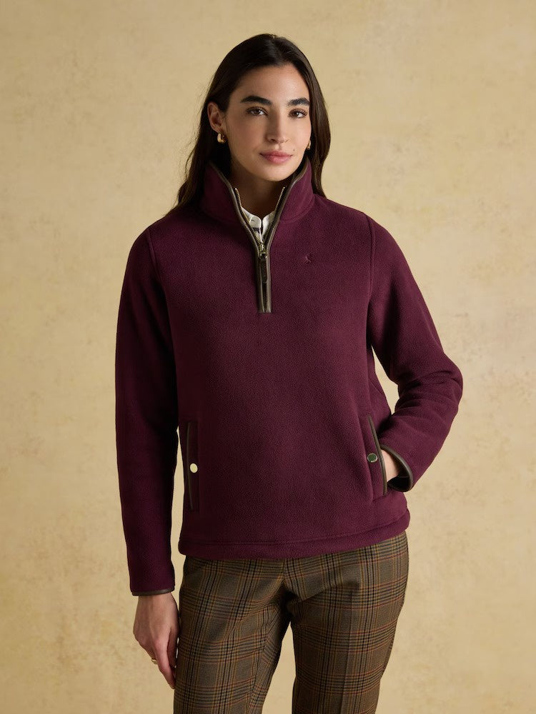 Heritage Wine Red Quarter Zip Fleece