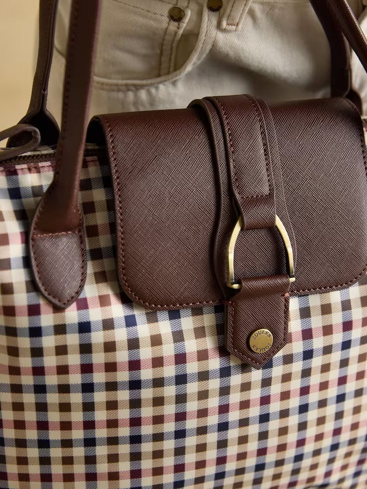 Edie Gingham Tote Shoulder Bag