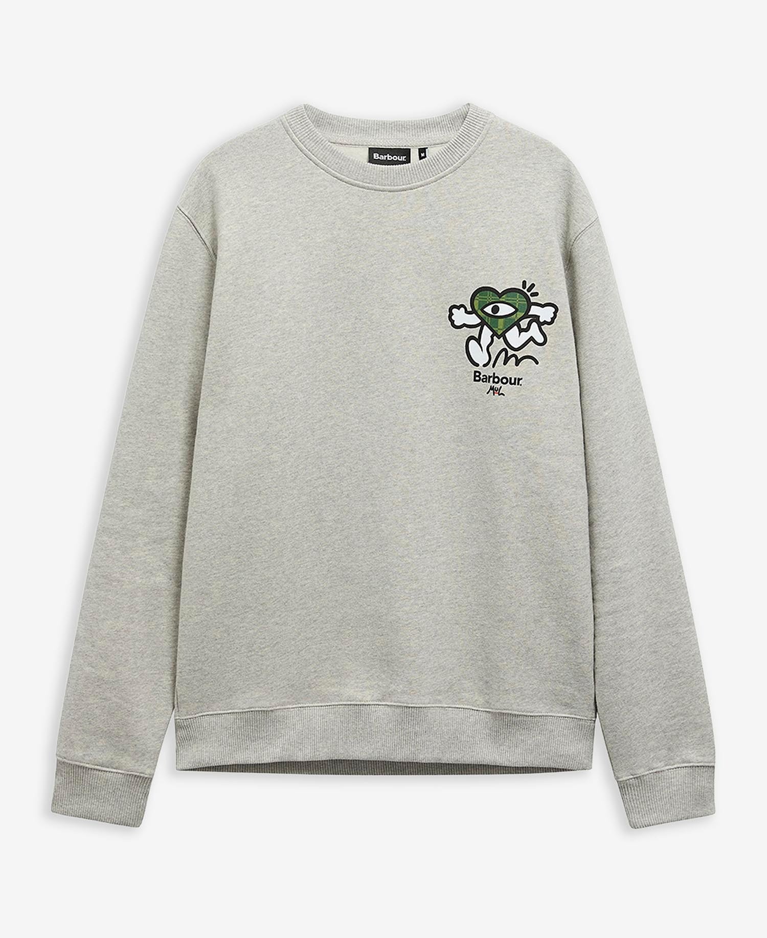 Barbour x Mul Relaxed Sweatshirt  Grey Marl