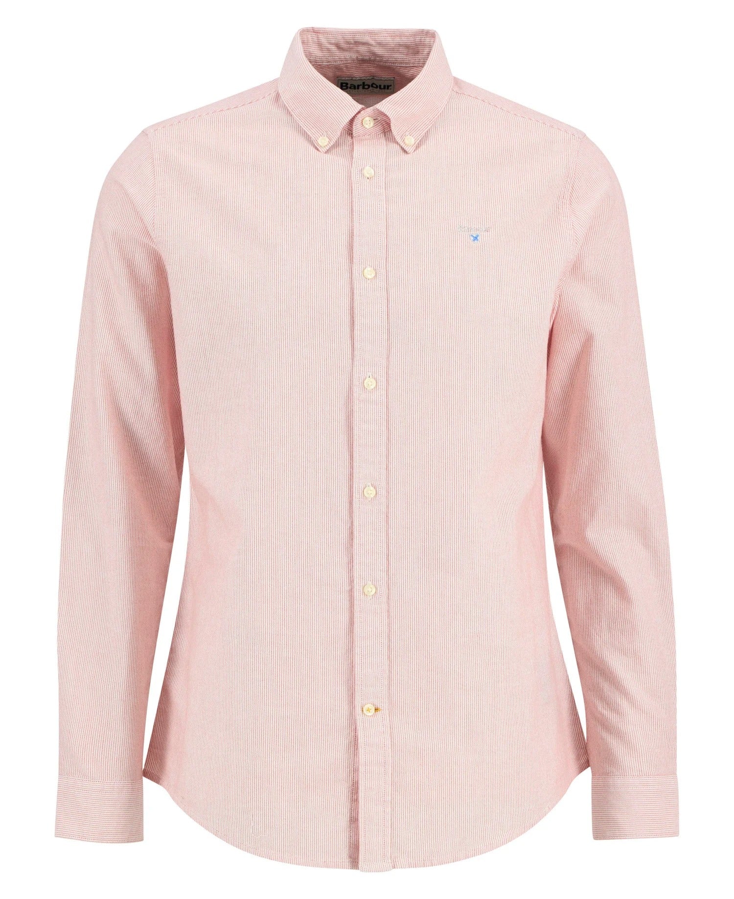 Striped Oxford Tailored Long-Sleeved Shirt - Red