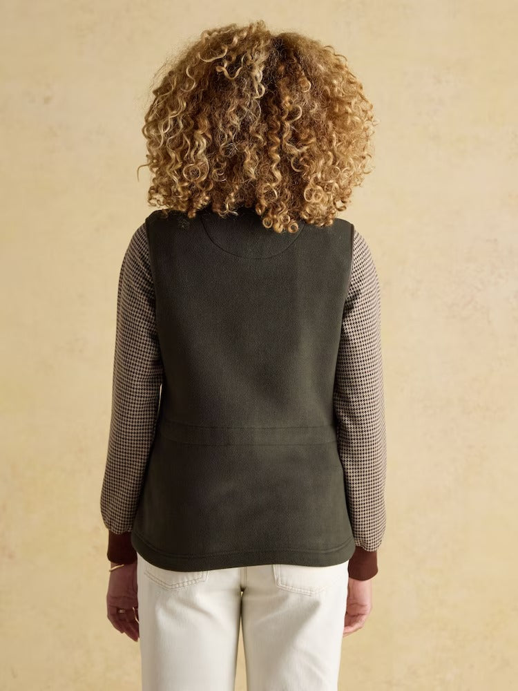 Heritage Khaki Green Regular Fleece Gilet