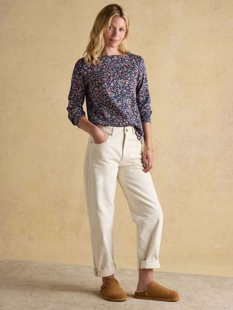 Harbour Multi Boat Neck Printed Top