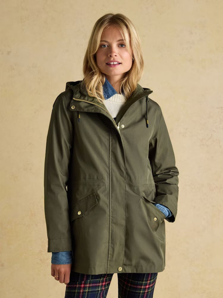 Portwell Green Waterproof Raincoat With Hood and Adjustable Waist