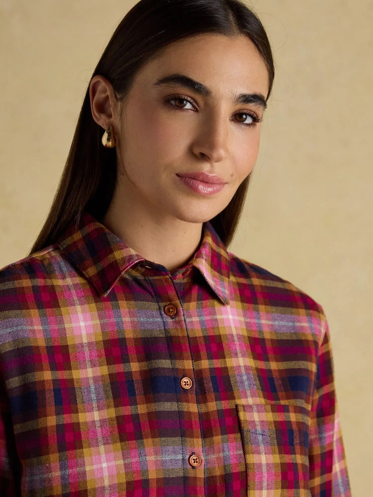 Lorena Red Check Brushed Cotton Shirt