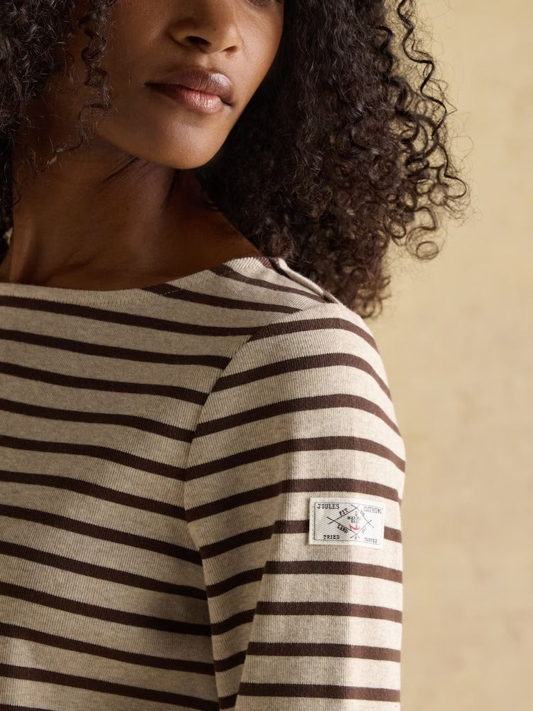 Harbour Neutral Boat Neck Breton Top