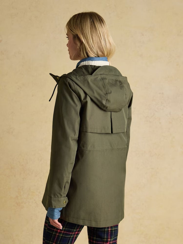 Portwell Green Waterproof Raincoat With Hood and Adjustable Waist