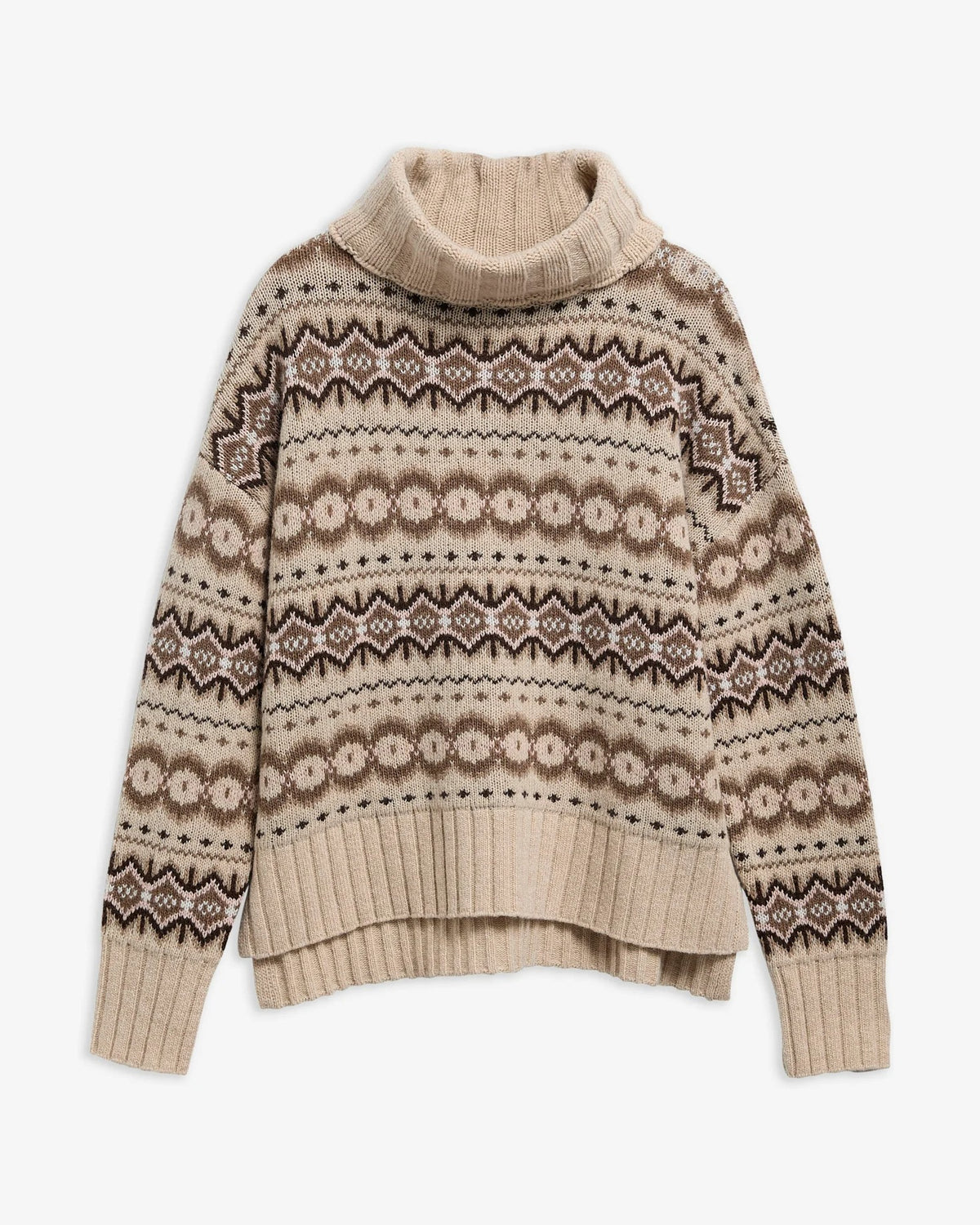 Helen Fair isle Roll-Neck Jumper Birch Multi