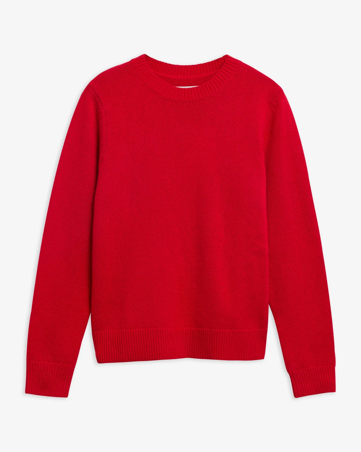 Woodhouse Wool-Cashmere Crew Neck Jumper - Crimson