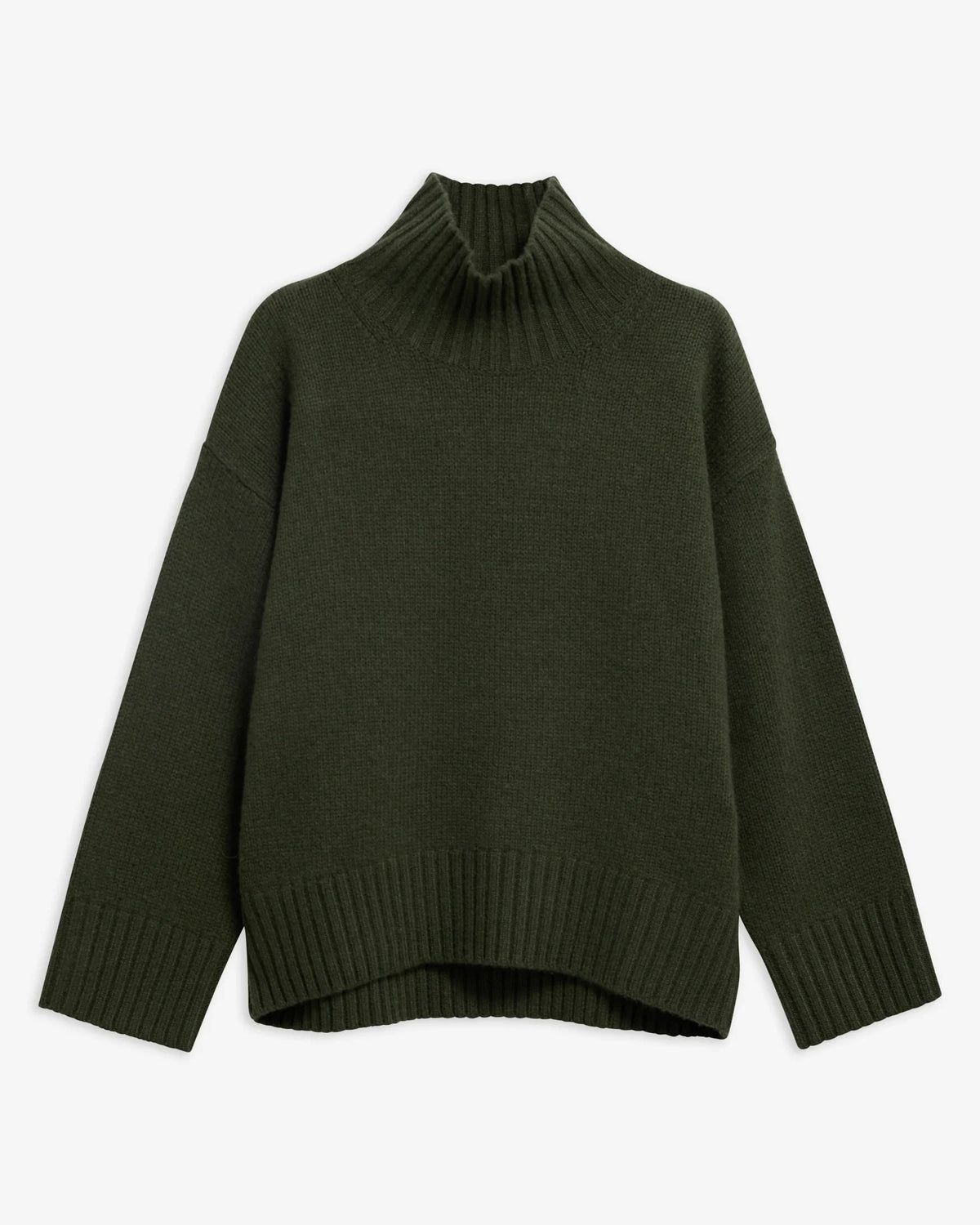 Woodhouse Cashmere-Blend Funnel Neck Jumper - Olive