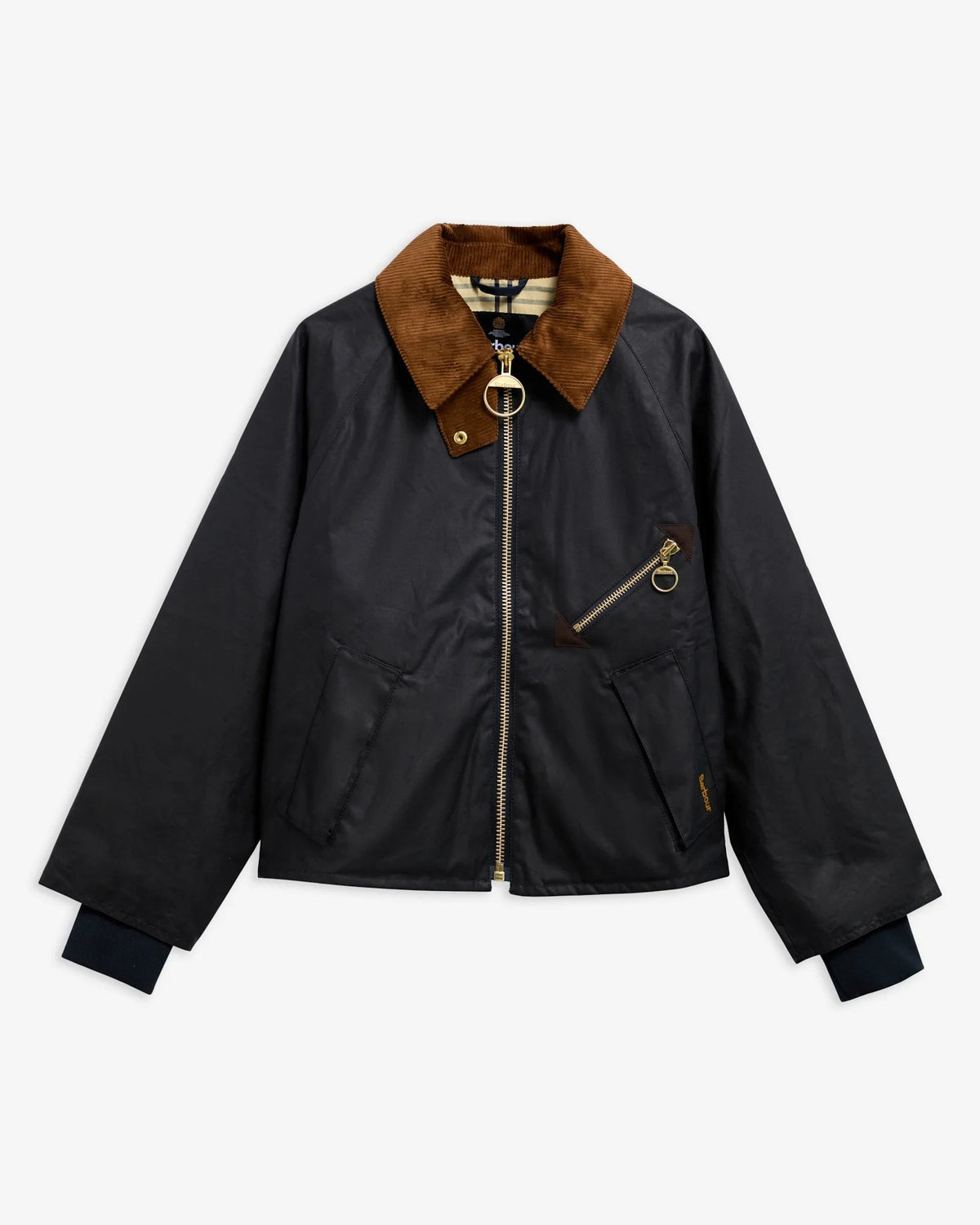 Arlene Waxed Jacket - Navy/Ancient